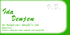 ida demjen business card